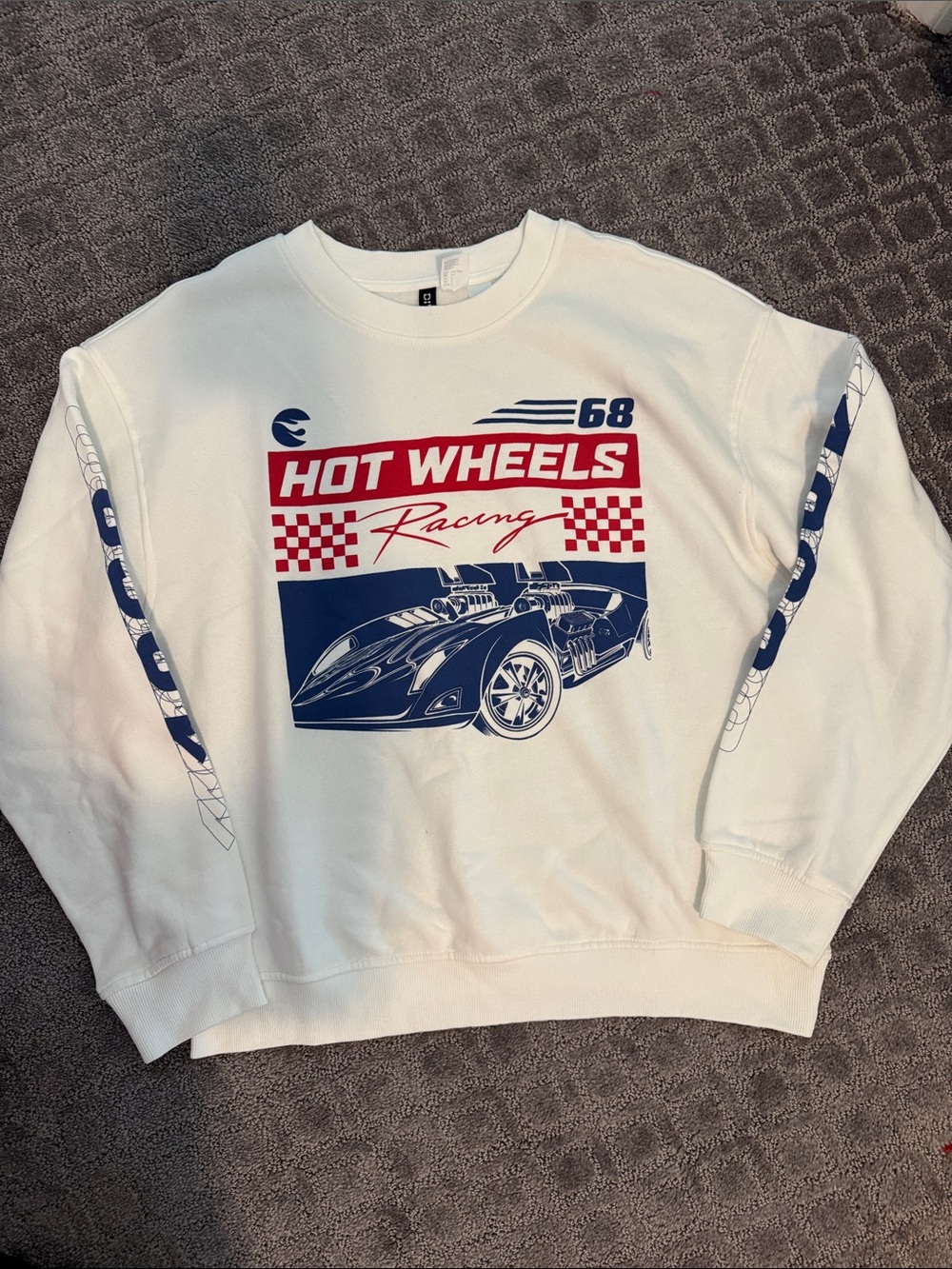 H&M Hot Wheels Racing Graphic Tee - White, Red & Blue